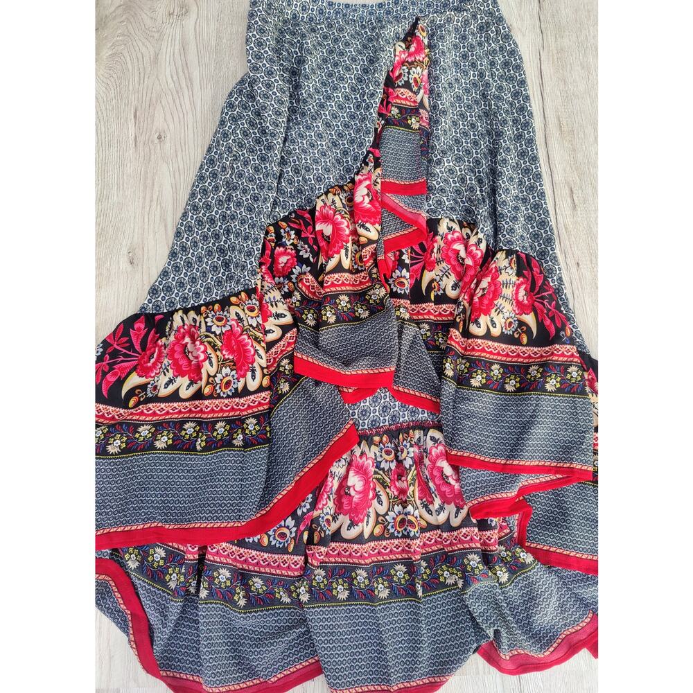 The Pyramid Collection Patchwork Boho Maxi Skirt … - image 2